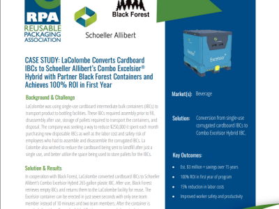 Case Study: LaColombe Converts Cardboard IBCs to Schoeller Allibert’s Combo Excelsior® Hybrid with Partner Black Forest Containers and Achieves 100% ROI in First Year