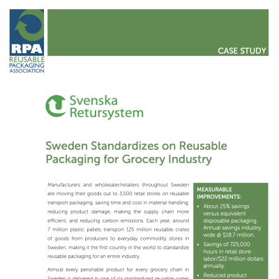 Svenska ReturSystem Case Study: Sweden Standardizes on Reusable Packaging for Grocery Industry